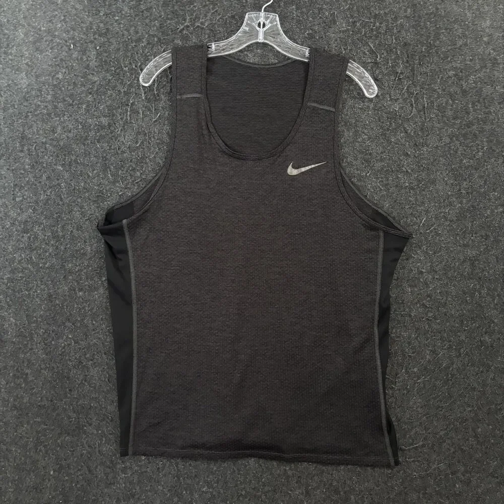 Nike BRTHE Miler Tank Shirt Men's XL Gray Dri-Fit Athletic Running 834238-014